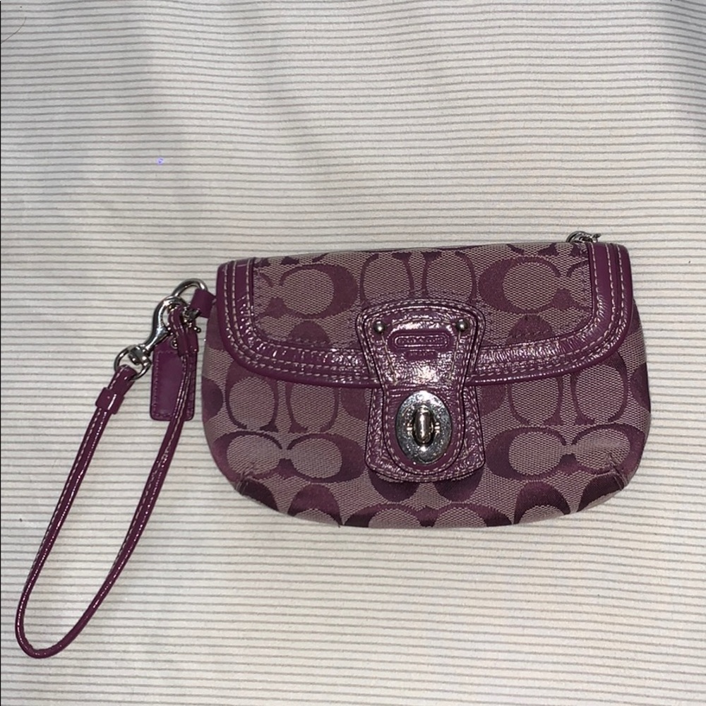 Coach Purple Wristlet!!